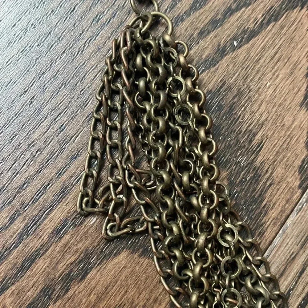 Rustic Chain Brown Necklace - Picture 3 of 5